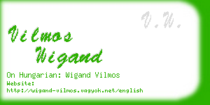 vilmos wigand business card